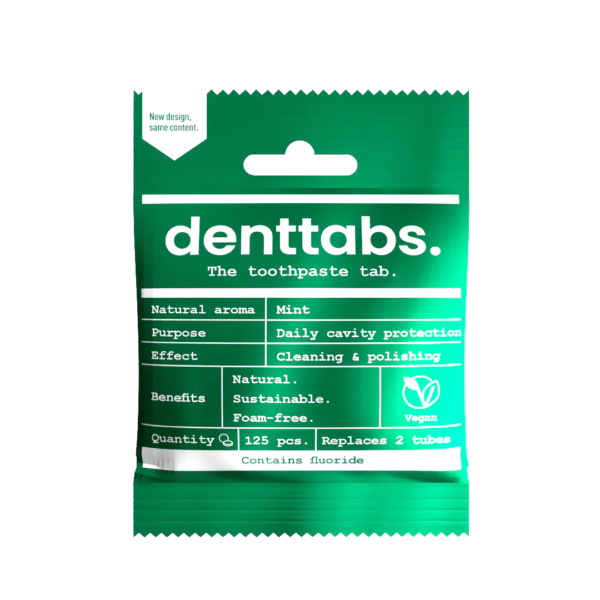 Denttabs hambapesutabletid fluoriidiga münt 125 tk