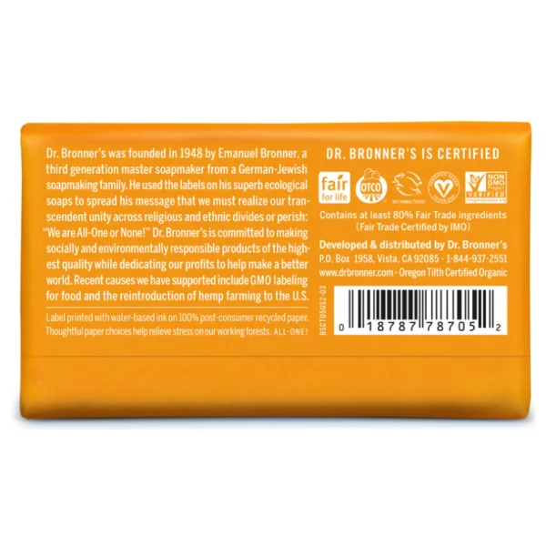 Dr. Bronner's tükiseep tsitrus-apelsin toote pilt