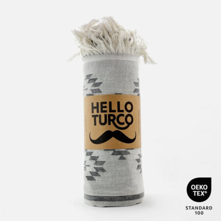 Puuvillane rätik Kilim (hall) – Hello Turco
