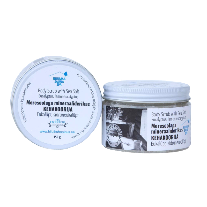 Kehakoorija meresoolaga 150g - Hiiu Ihuhooldus 1 Hiiu ihuhooldus kehakoorija meresoolaga toote pilt