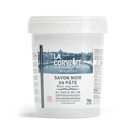 Esileht 25 Must seebipasta (Savon Noir) linaseemneõliga, 1kg – La Corvette
