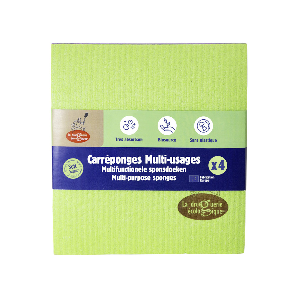 Tselluloosist puhastuslapid (4tk) - La droguerie éco 1 La droguerie eco tselluloosist puhastuslapid 4tk