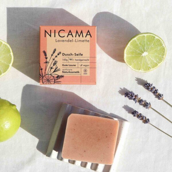 NICAMA looduslik käsitööseep (lavendel & laim) 100g