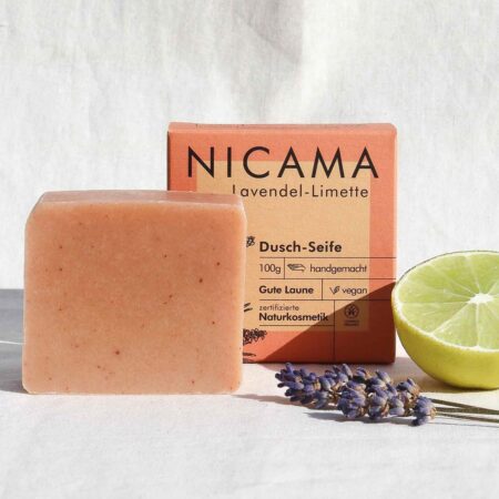 NICAMA looduslik käsitööseep (lavendel & laim), 100g