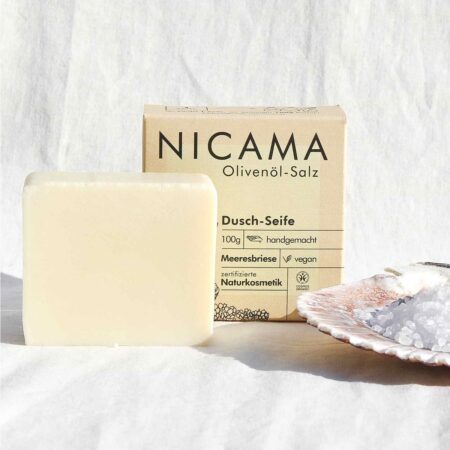 NICAMA looduslik käsitööseep (oliiviõli & meresool), 100g