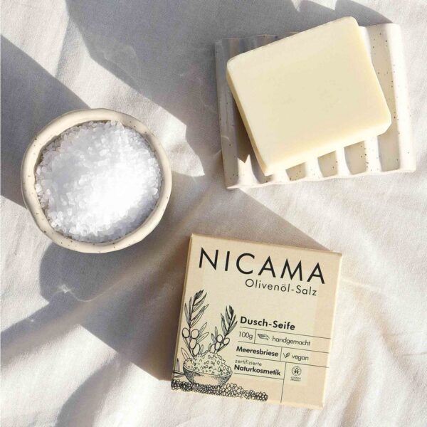 NICAMA looduslik käsitööseep (oliiviõli & meresool) 100g