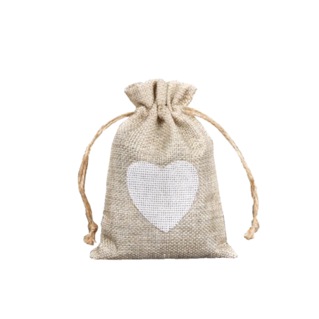 Kinkekott jute südame motiiviga